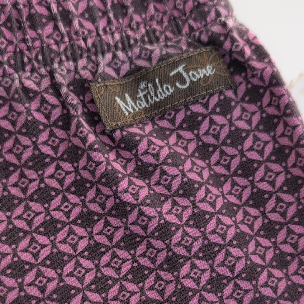 Matilda Jane Mauve Patterned Ruffle-Hem Leggings - Picture 4 of 5